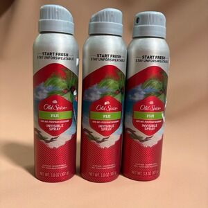 Old Spice Fiji Invisible Spray Antiperspirant Deodorant 3.8oz 3-Pack Bundle